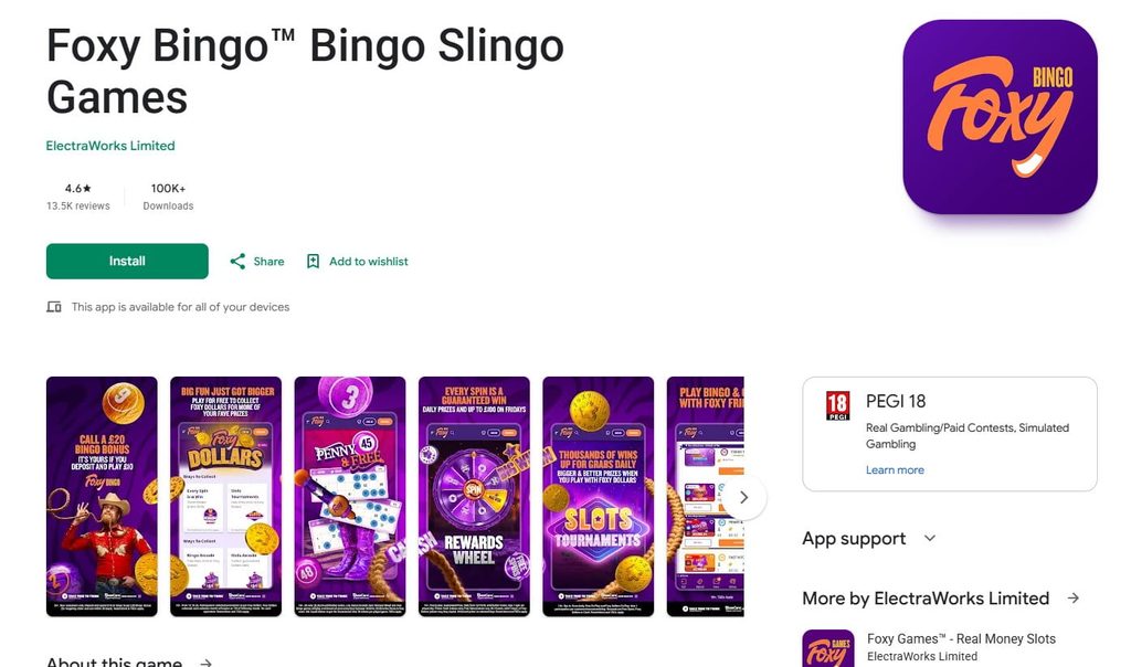 foxy bingo app android